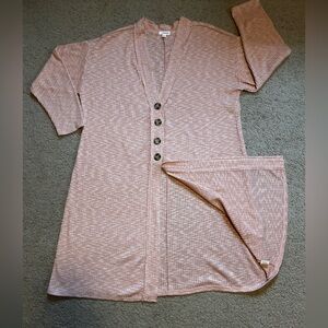 Eyeshadow Women’s long Cardigan Sweater Duster Size 1X Button Up